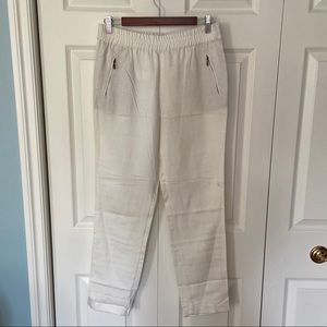ZARA White Linen Pants